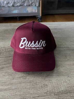 Bussin With The Boys Maroon Hat